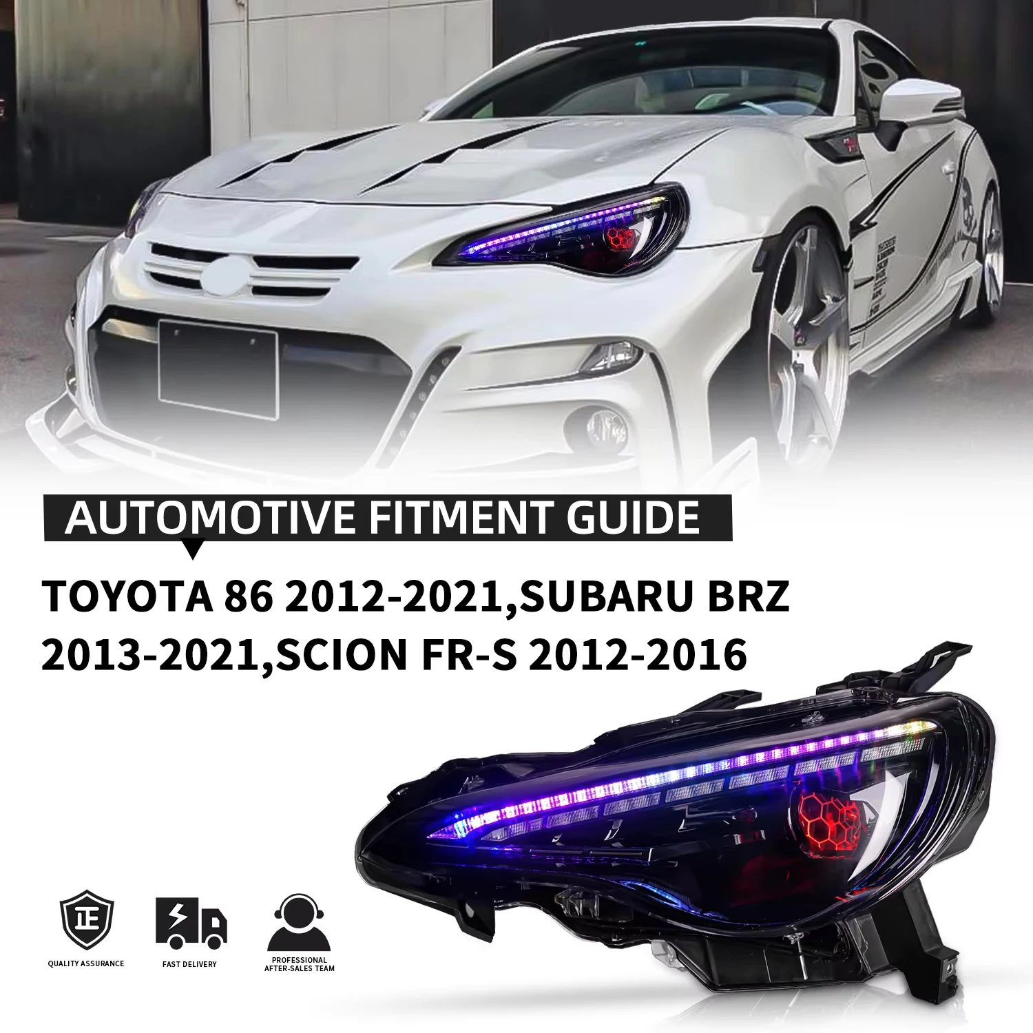 HOSI LED Car Lamp Headlamp Led Headlight For Toyota GT86 For Subaru BRZ Front Lamp 2012-2020 JDM