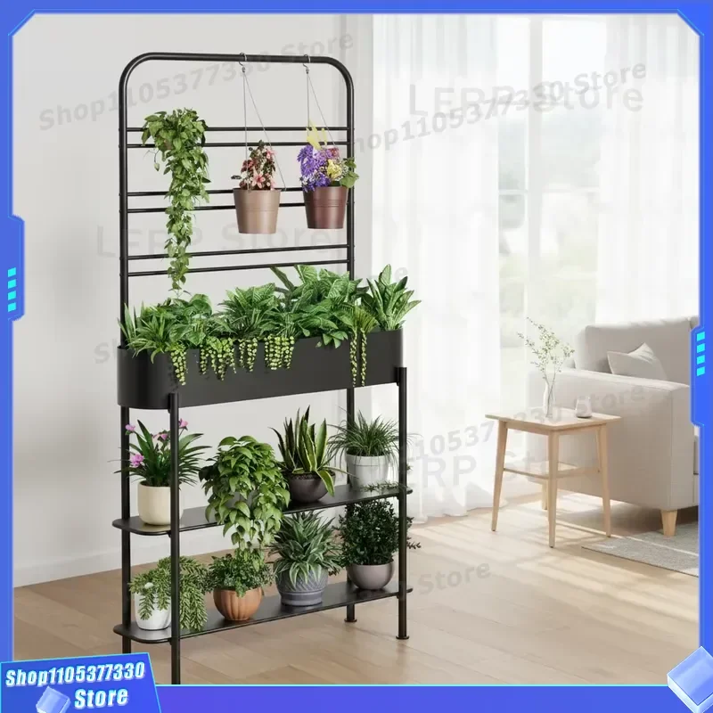 Metal Flower Stand Climbing Frame for Outdoor Garden Square Balcony Plant Pot Holder Spray Paint Finish Gardening Bed Support