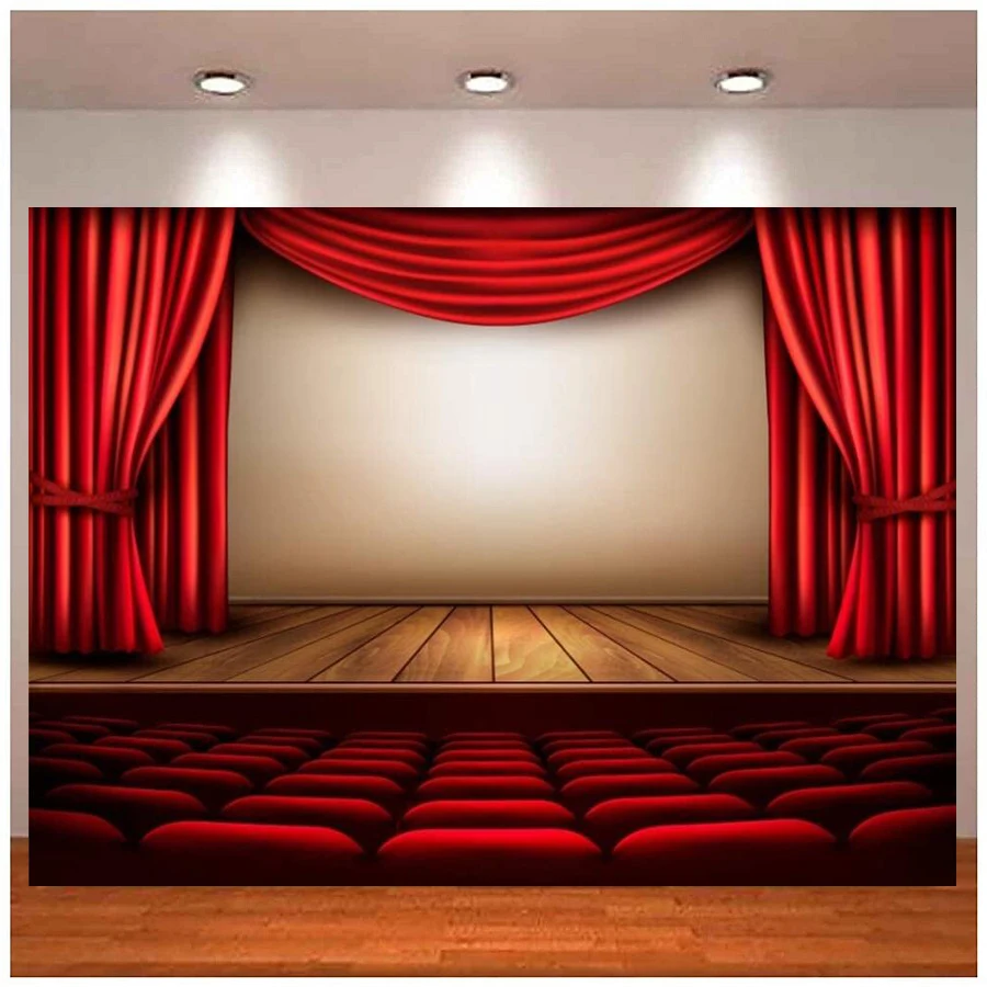 

Stage Photography Backdrop Theatre Performance Background Wooden Floor Drama Cinema Graduation Concert Carnival Festival Banner