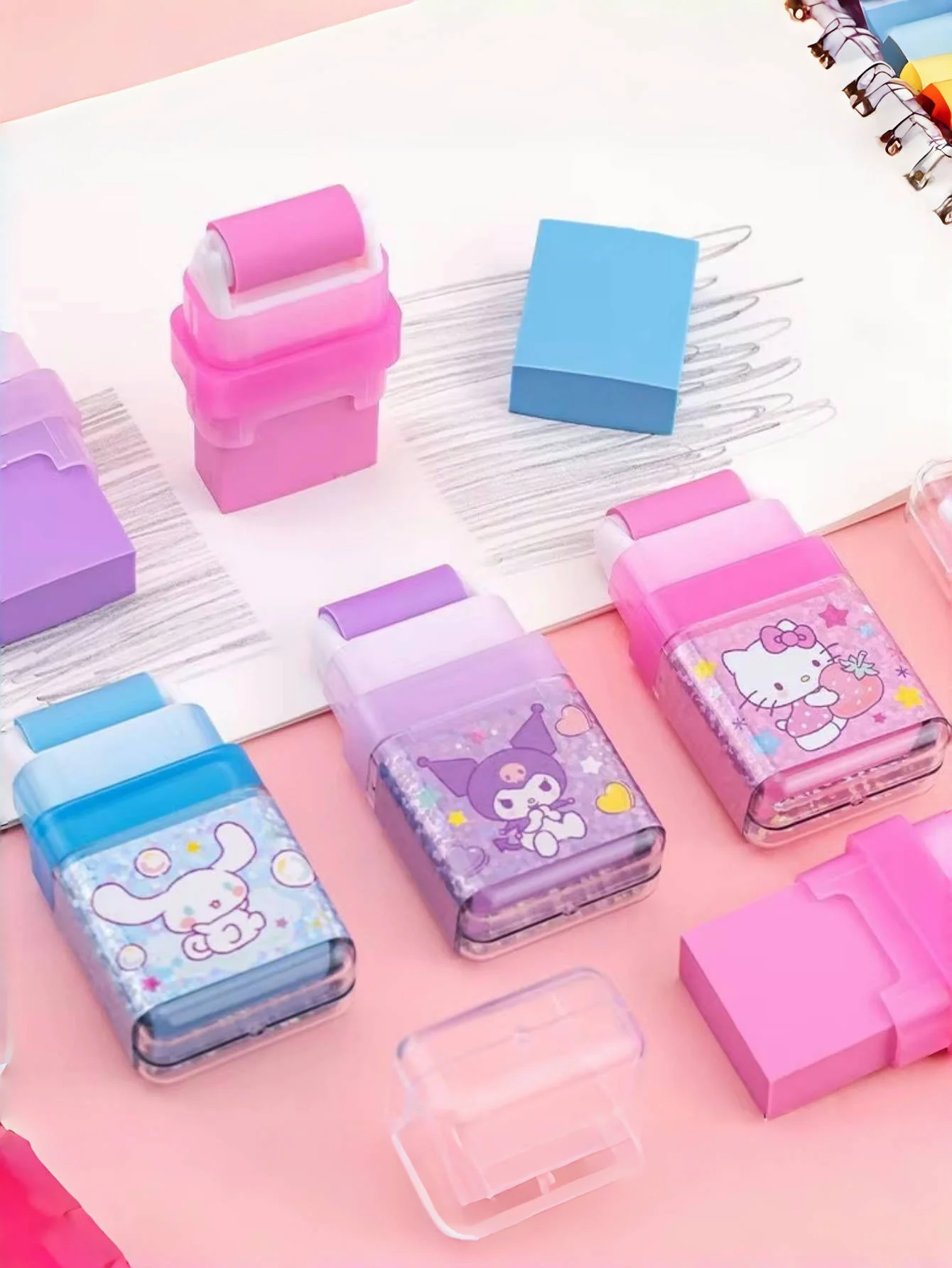 Goma de borrar bonita y creativa con imagen de dibujos animados, Hello My Melody Kitty Kuromi Cinnamoroll, 1 ud.