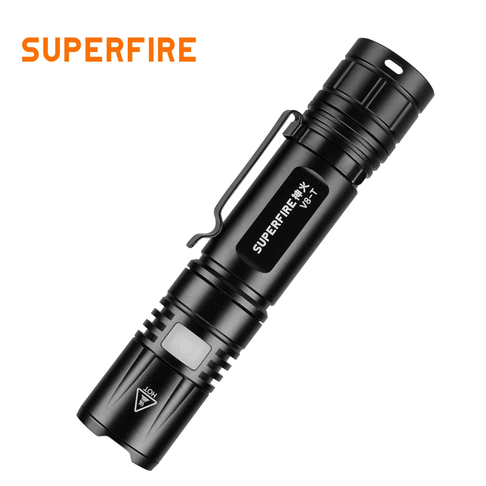 

SUPERFIRE V8-T 15W Led Flashlights Zoomable Camping Tactical Torch Ultra Powerful Rechargeable Camping Fishing Emergency Lantern