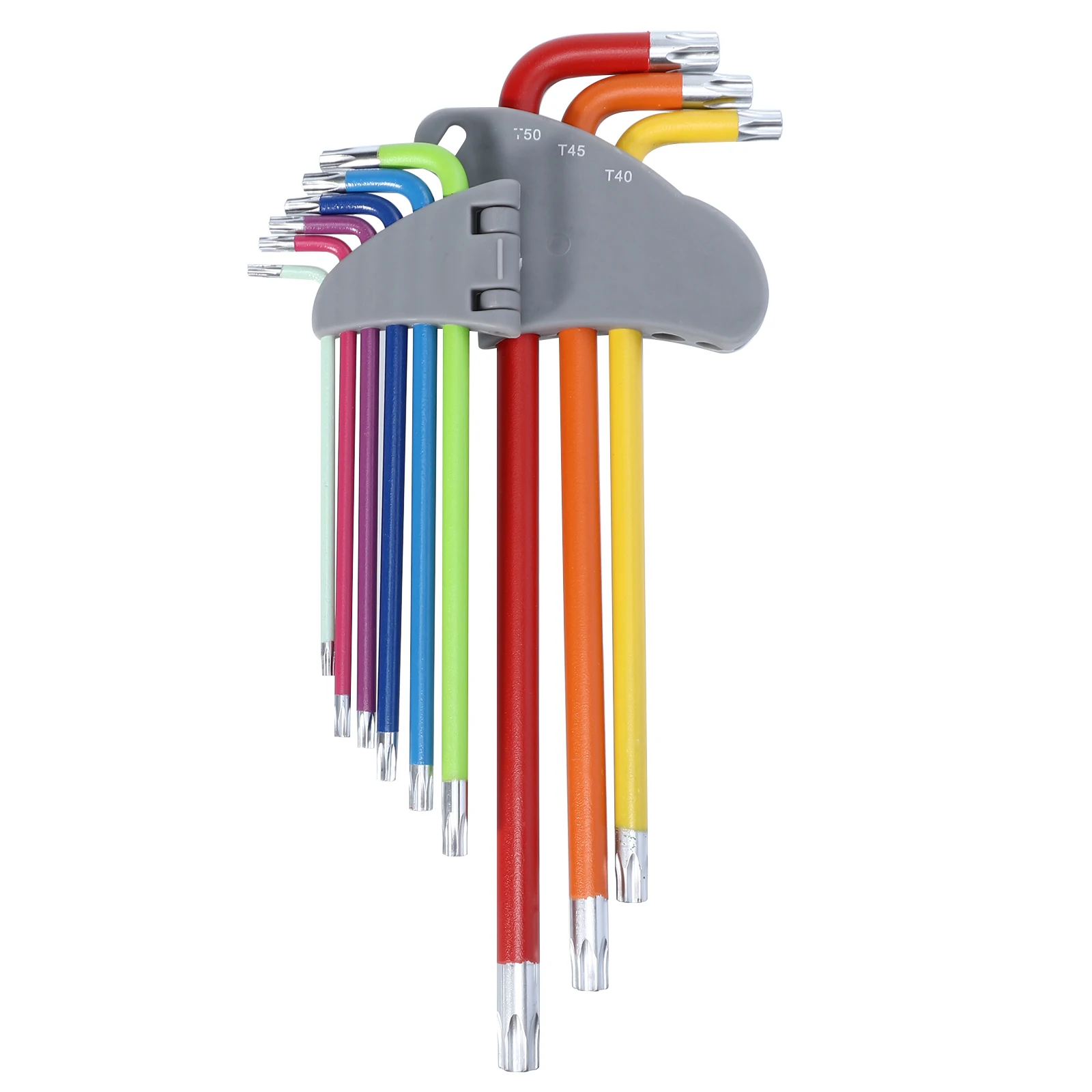 

9pcs Colored L-Shaped Internal Hexagon Wrench Set Steel Multi-Function Repair Spanner For Vehicle Appliance Garden Maintenance