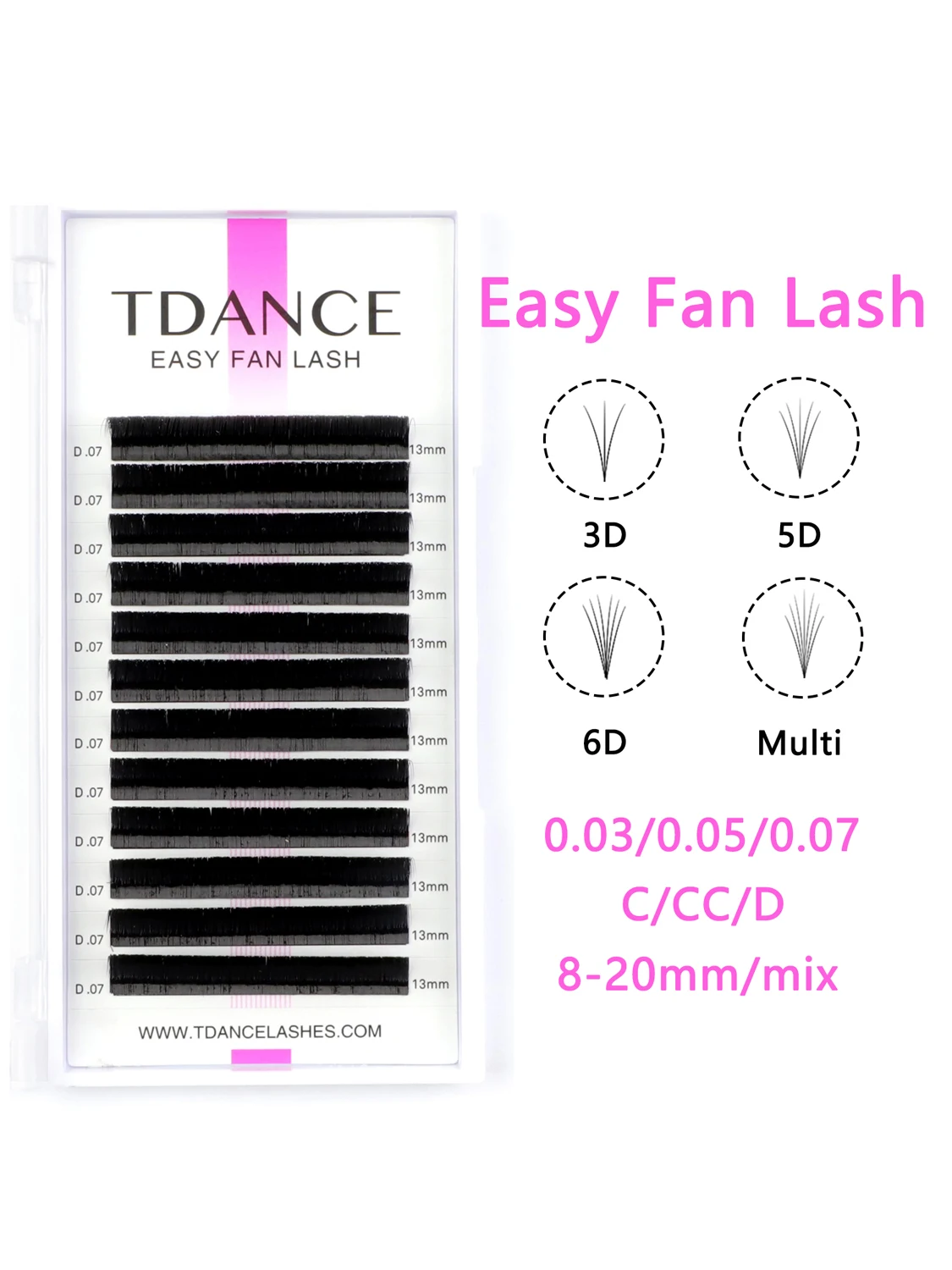 TDANCE Easy Fanning Schnell Blühende Wimpernverlängerungen Einzelwimpern Automatisch Hochwertige Volumen-Wimpern