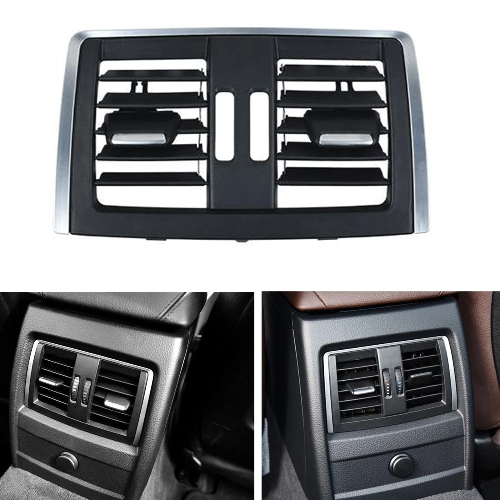 

For BMW 3 Series F30 F35 318 320 2014-2020 Interior Rear Center A/C Air Outlet Vent Center Conditioning Fresh Flow Grille Frame