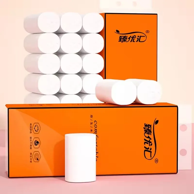 16/32/48 Rolls Of Household Toilet Paper Hand Towel Toilet Paper Integral Paper Towel Log Rolls Coreless Familia Rolls