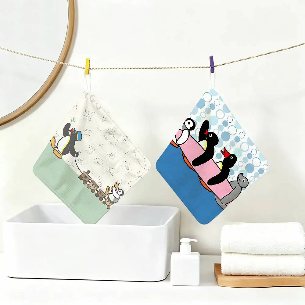 P-Pingu Hanging Kitchen Towel, Polyester Cotton Material, Multipurpose Hand Wiping Towel for Family