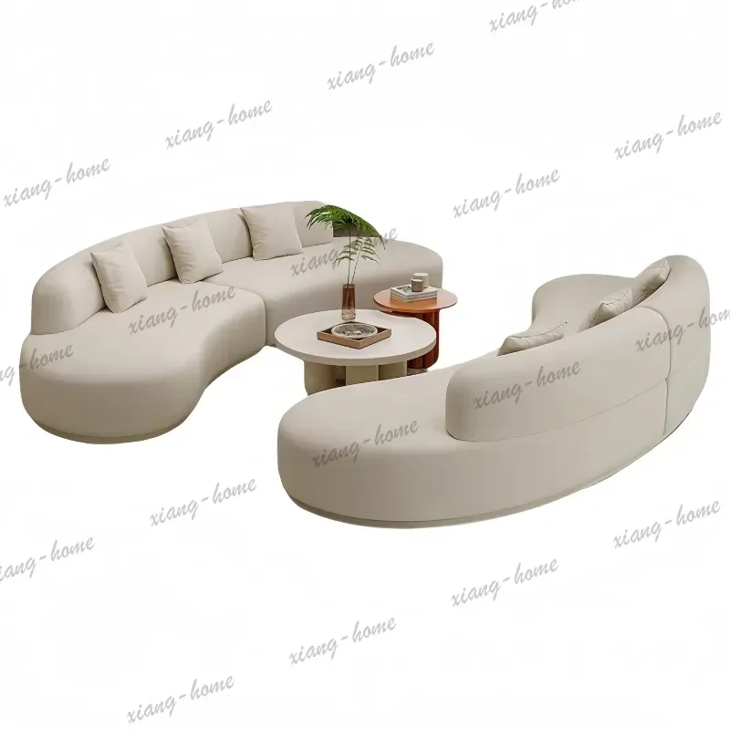 Best Sellers Oversized Minimalist Living Room Sofas Designer Curved 2 Seater Living Room Sofas Individual Divano Soggiorno Home