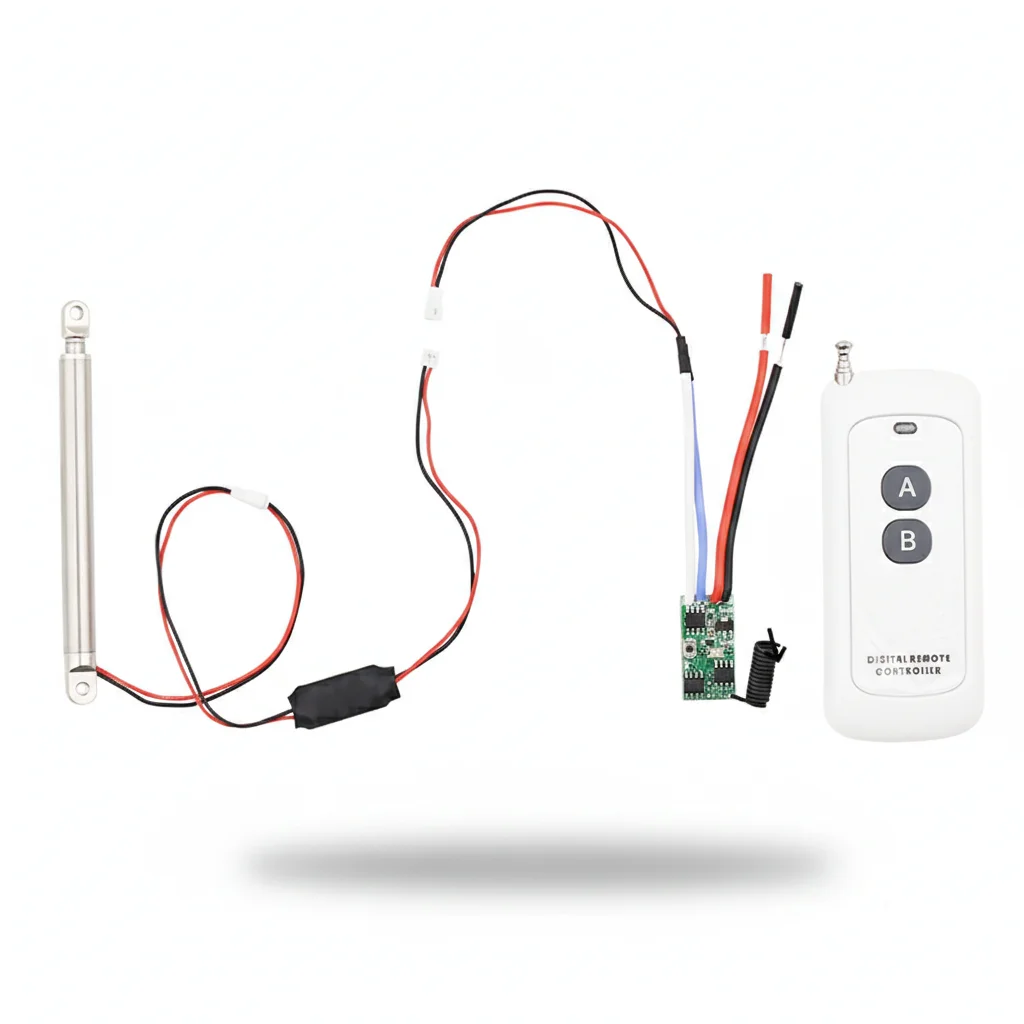 Micro 8mm Linear Actuator 5V Wireless Remote Controller Set 20N Stroke 30-120mm Mini Electric Ram with External Limit Protector