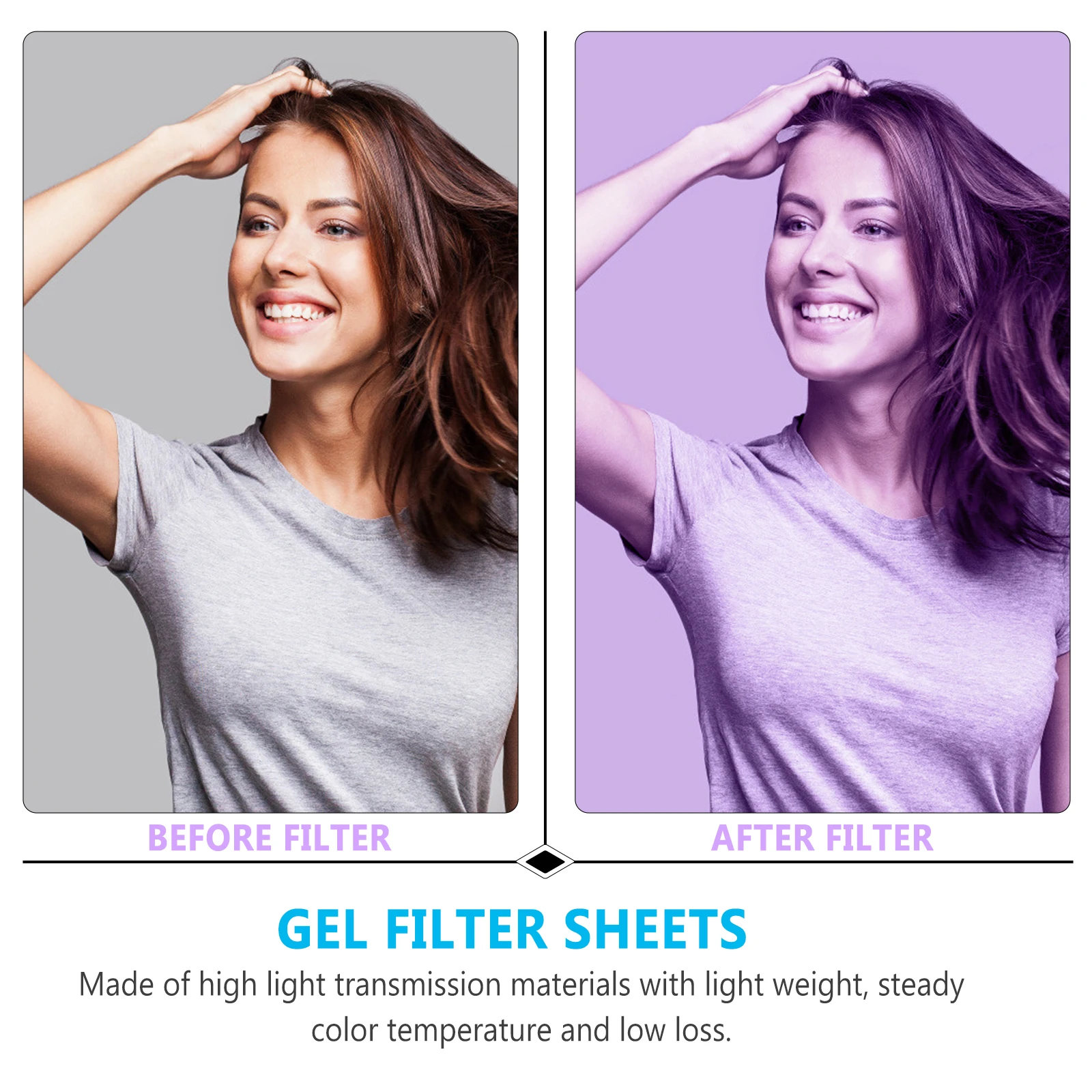 

9pcs Color Correction Gels Light Films Flash Strobe Assorted Colors Suitable For Photo Studio Film Video Stage Lighting Art