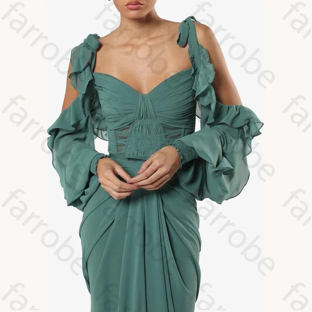 Сексуальное элегантное драпированное шифоновое платье макси по индивидуальному заказу, вечерние платья трапециевидной формы, торжественное изысканное платье высокого качества для выпускного вечера для женщин