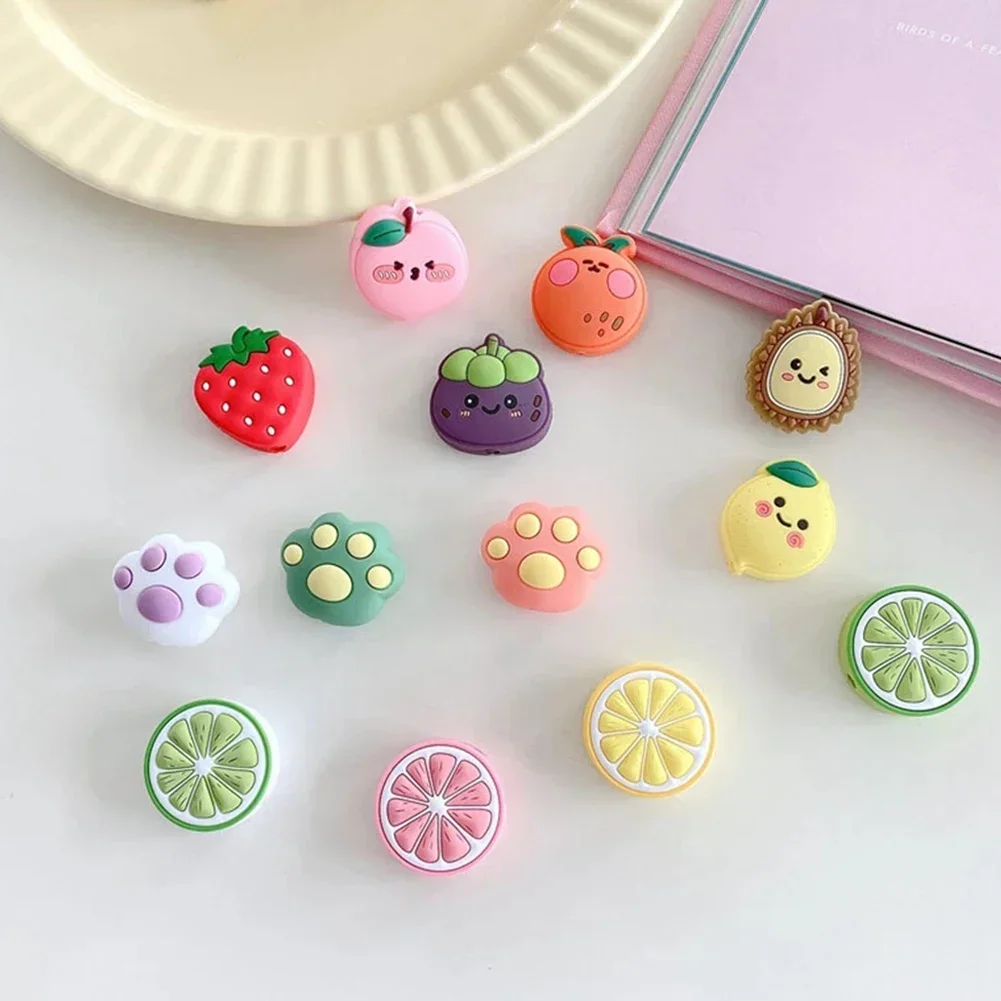 Mini Cartoon Animal Fruit Cable Protector Usb Line auricolare Cable Protector Cute Data Line Winder organizzatori di cavi per cellulari