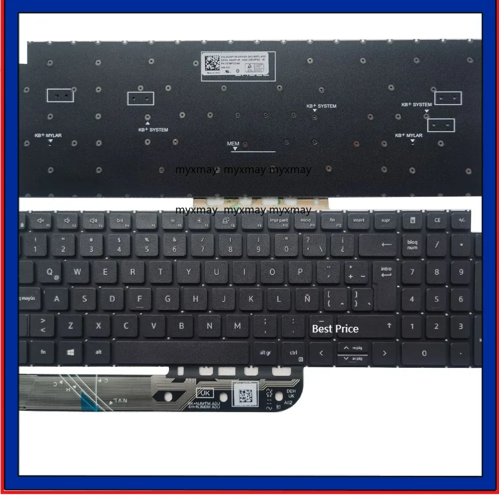 

New Latin Keyboard For DELL Latitude 3520 3511 3515 Inspiron 15 5510 5515 7510 16 Plus 7610 LA Black