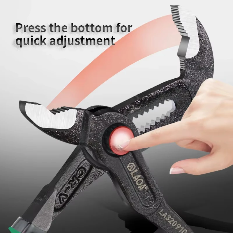 LAOA-Water Pump Pliers,Straight Jaw Groove,Quick-release Plumbing Spanner,Universal Wrench,Adjustable Joint Pipe Wrench, 7 