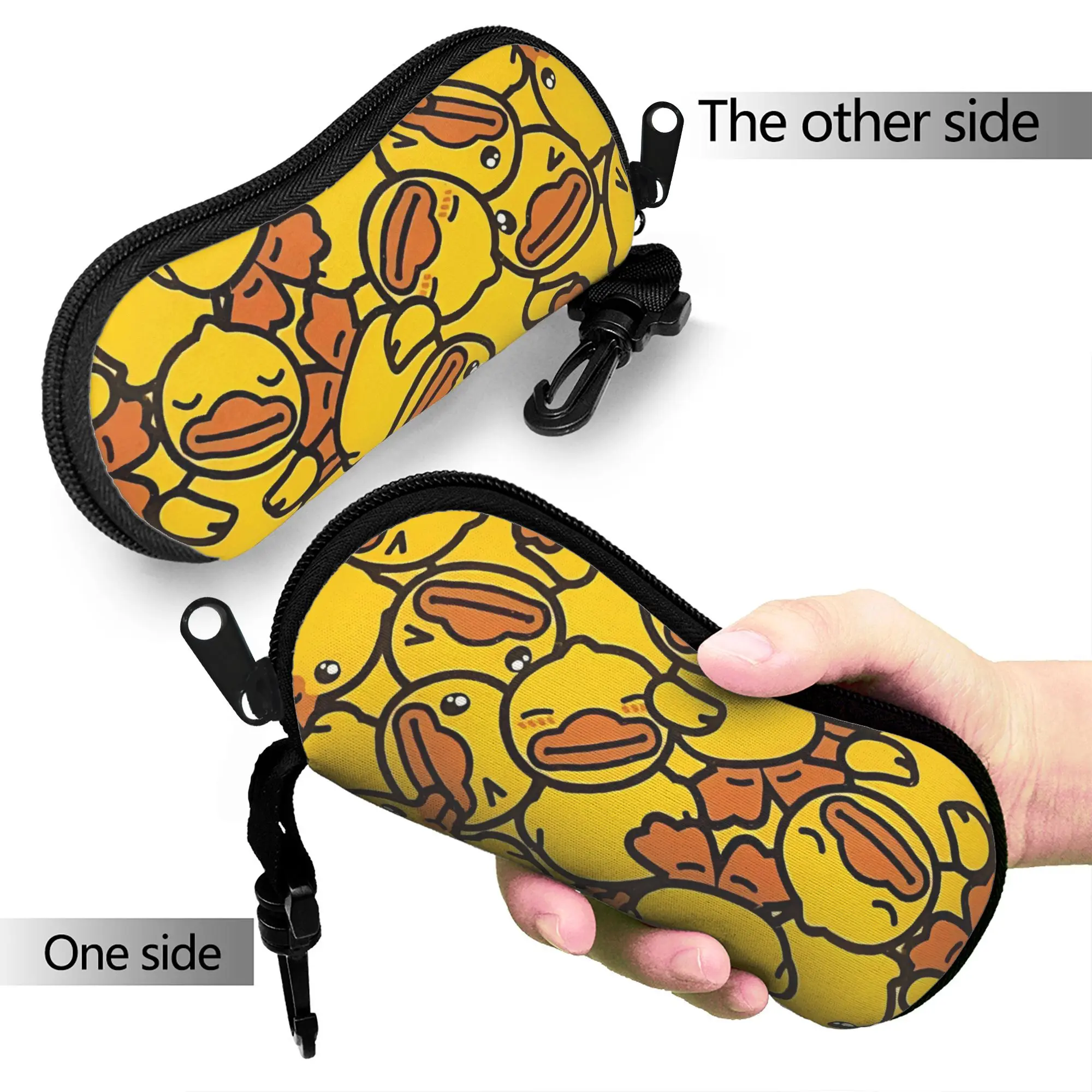 Cute Cartoon Duck Glasses Case  Print Sunglasses Case Classic Outdoor Eyeglass Protector Men Women Eyewear Box