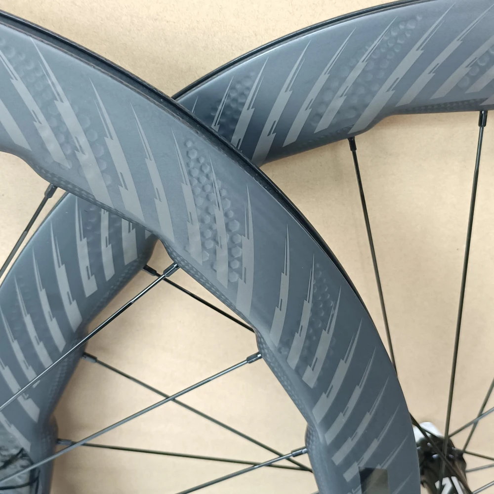 

700C Road Bicycle 454 Carbon Wheels 55mm Carbon Bike Wheelset Clincher 25mm width