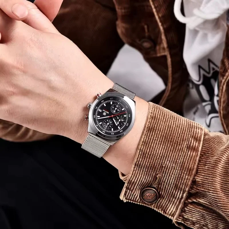 BENYAR 5200 мужские часы кварцевые простой дизайн водостойкий хронограф спортивные часы светящийся таймер секундомер деловые часы для мужчин