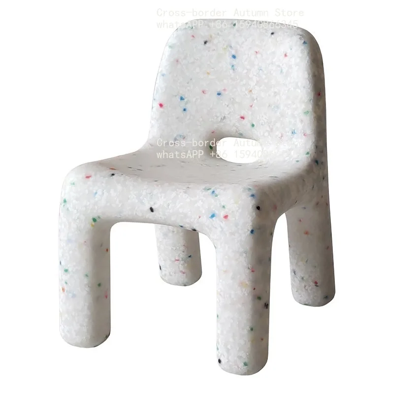 Ins Popular Nordic Kids Plastic Stool With Backrest Eco Friendly Toddler Chair For Kindergarten Indoor Outdoor Use