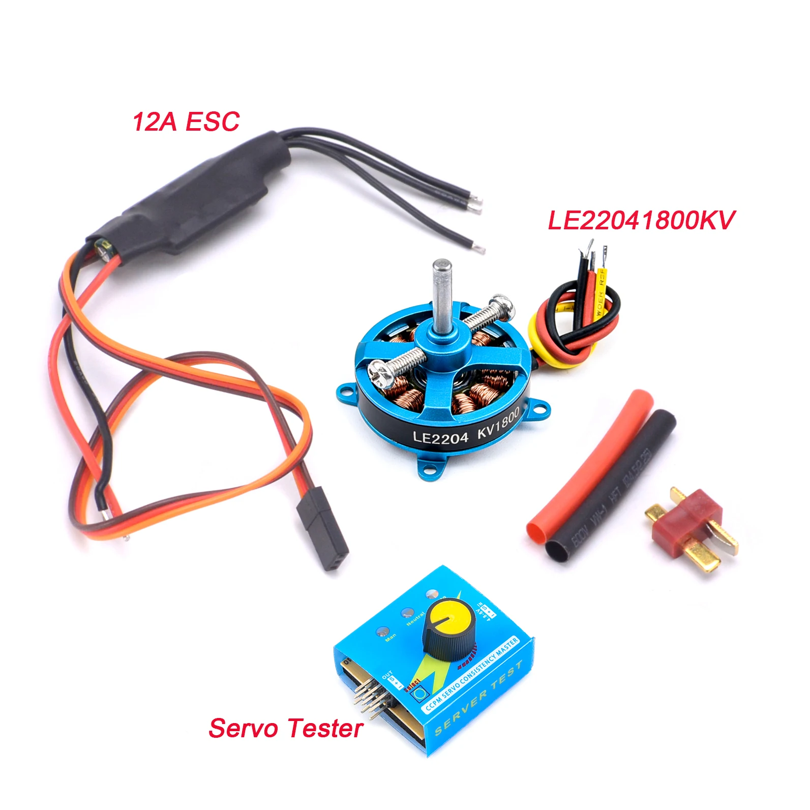 Samolot dużej mocy ESC MT2204 2204 2300KV Silnik bezszczotkowy / LE2204 1800KV Silnik 12A ESC Servo Tester RC Toy Fan DIY