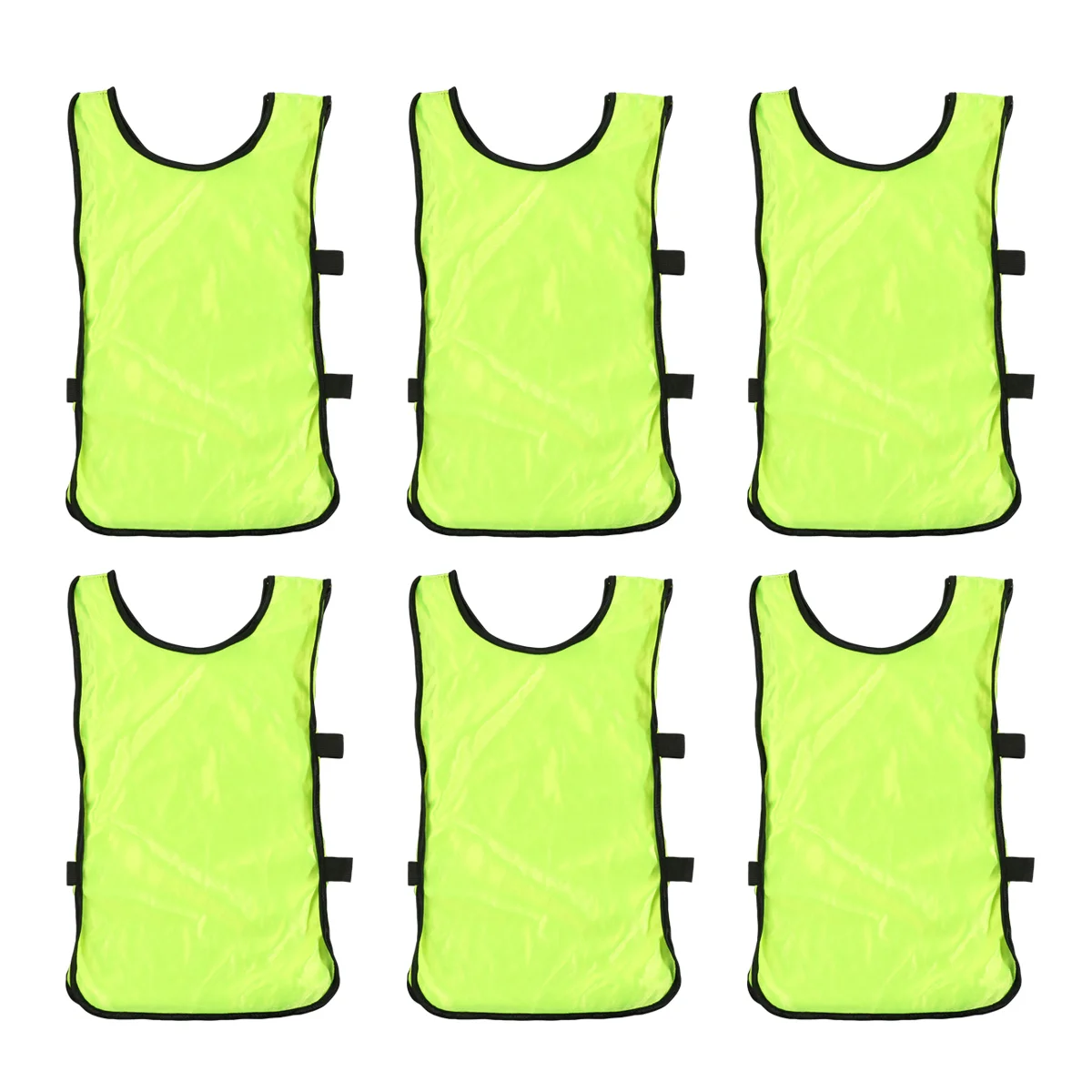 6 Pcs Team Sports Vest Football Scrimmage Outdoor Basketball Training Waistcoat