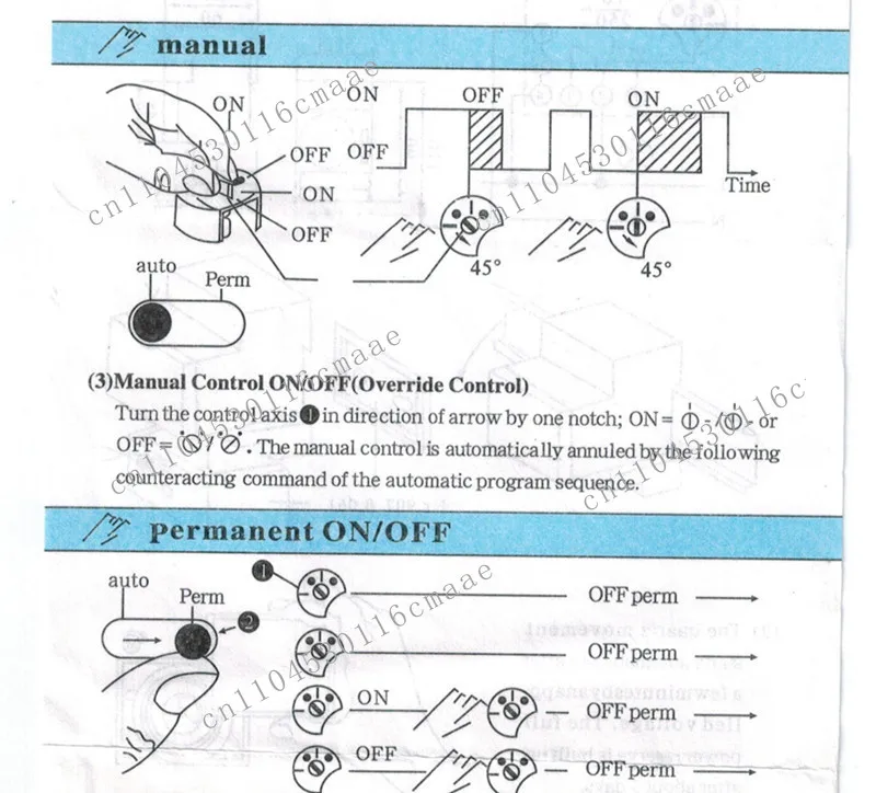 Cycle timer Timing switch 48 daily cycles Mechanical timer SUL181H