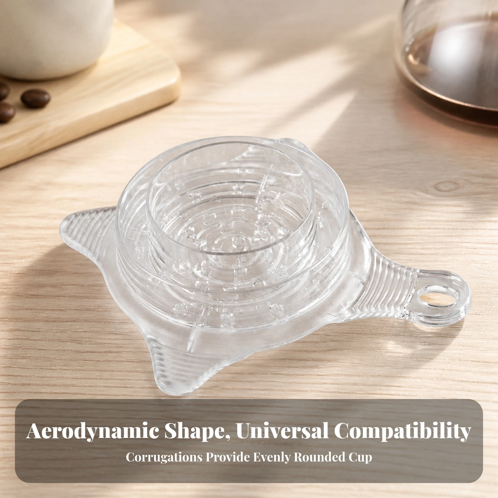 Pour-over Coffee Dripper Food-Grade-without Transparent Plastic Pour-over Coffee Filter Dripper Dishwasher Safe Non-Breakable