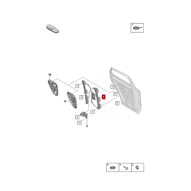 Touareg  The L window lifter behind the lifter rack does not come with a motor   9Y0839461 9Y0839462  760839461D 760839462D