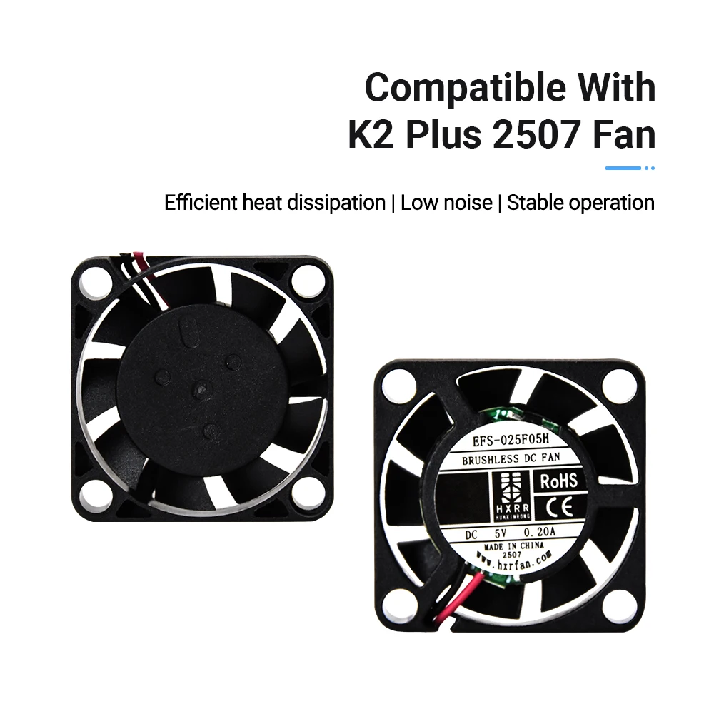 Wentylator K2 Plus 24V 3010, wentylator do heatbreaku K2 Plus 2507 Axial-tech, wentylator silnika ekstruderu do drukarki 3D K2 Plus — zdjęcie produktu 6