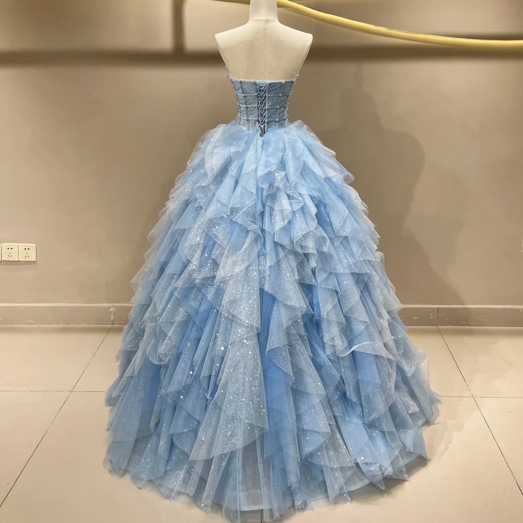 Attractive Strapless Quinceanera Dresses for Girl Flash Deals Organza vestidos de 15 años quinceañeras Quinceanera Customized