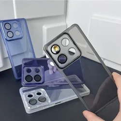 Full Lens Camera Acrylic Film Case for Xiaomi Redmi Note13 Note 13 Pro Plus 13Pro Pro+ 5G Soft Transparent Silicone Luxury Cover