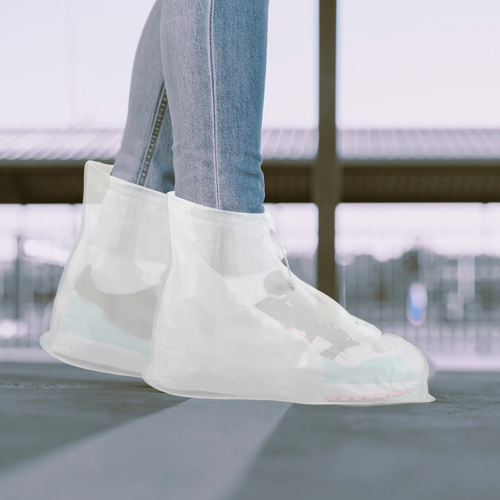 

1 Pair Disposable Waterproof Shoe Covers for Men Women Anti Slip Rain Boot Covers Outdoor Hiking Camping Fishing Protect