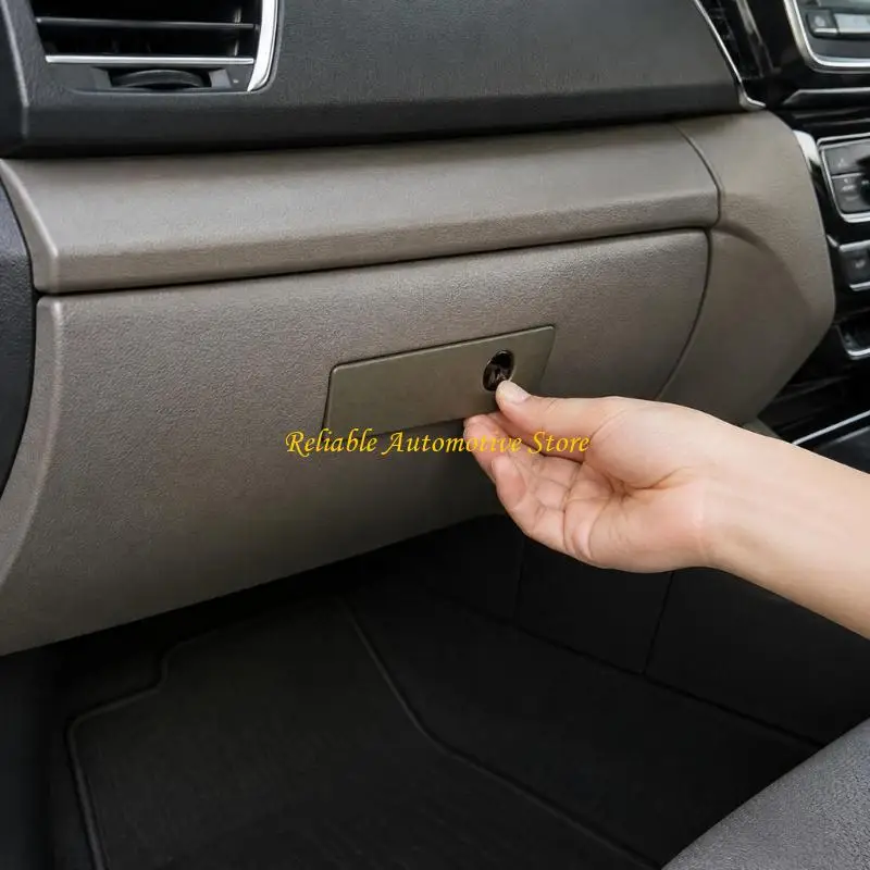 M68B 5JM55ZJ8AC Passenger-Side Glove Box Handle with Textured Curved Faceplate