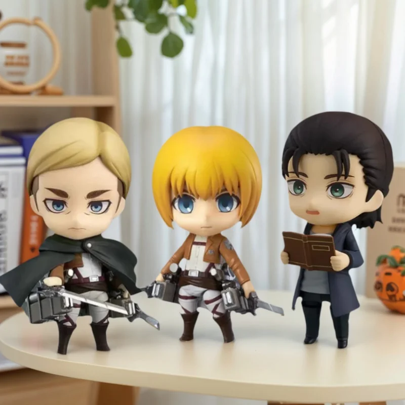 

Anime Attack on Titan Action Figures Erwin Smith 775 Dolls 2000# Eren Figures Q Version 435# Armin Arlert Mini 10cm PVC Toys