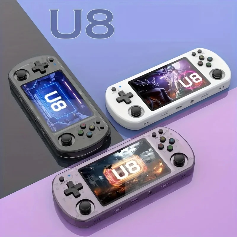 

Портативная игровая консоль U8 Retro, 4,0-дюймовый 4K HD IPS-экран, 64 ГБ, 17500+ классических игр, на базе Linux, для семейного подарка