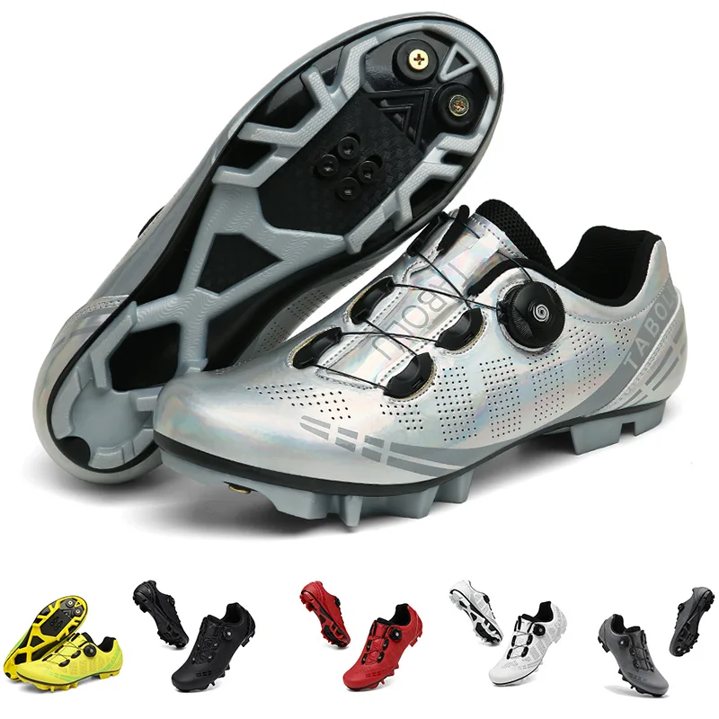 

Обувь для горного велосипеда Мужская обувь для велоспорта MTB Обувь с быстрой трещоткой и пряжкой, совместимая с педалью системы SPD для использования в помещении и на открытом воздухе Mo