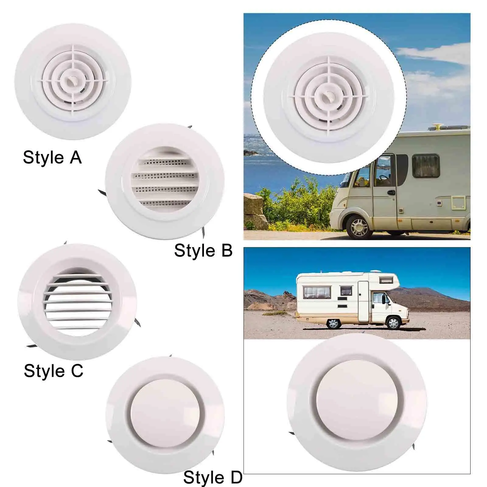

68mm RV Boat Yacht AC Ventilation Air Vent Universal Easily Install Multifunctional Repair Parts Round Grille Cover