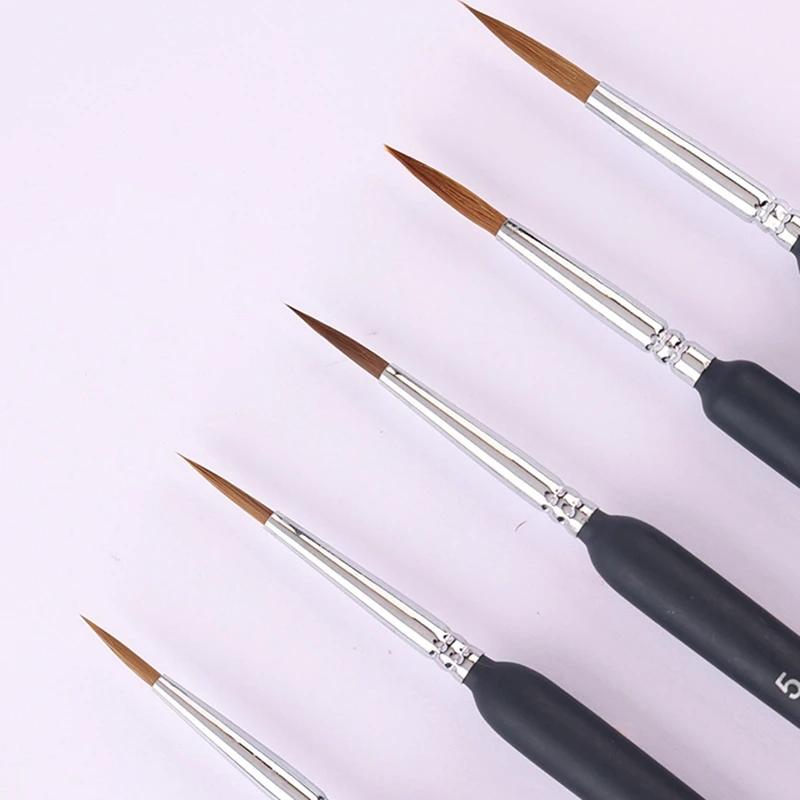 10 Fine-Pointed Brushes. Mini Fine Brush Set Is Suitable For Scale Model Painting And Line Drawing