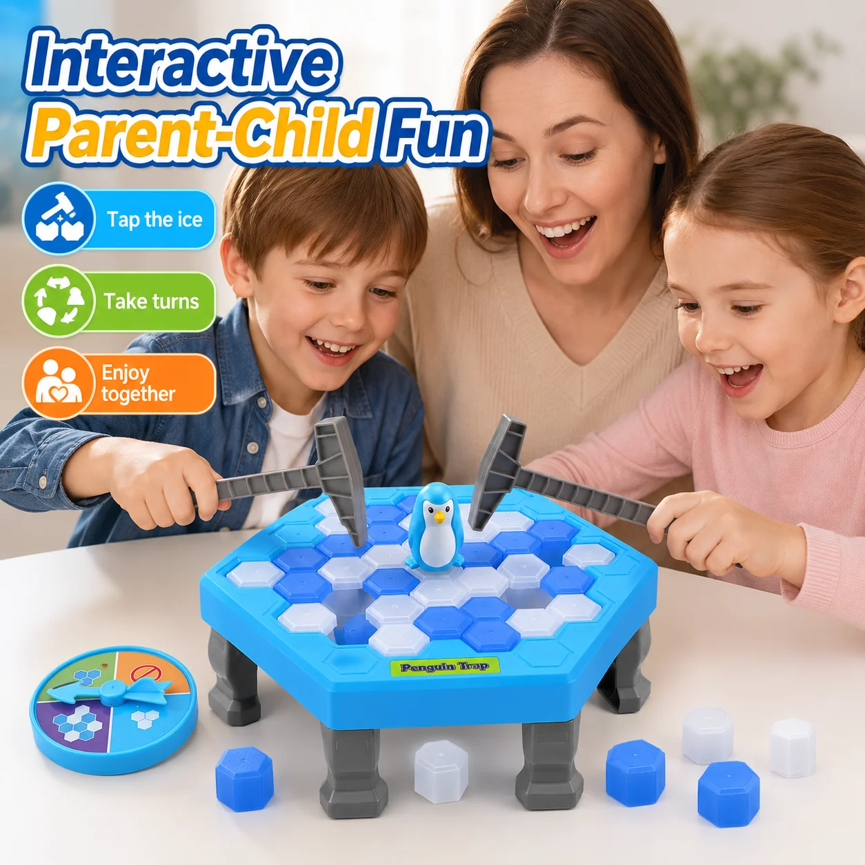 Party Games Juego - インタラクティブな親子パズルおもちゃ,ペンギン砕氷テーブルゲーム,子供向けパーティーゲーム,家族向けゲーム,誕生日プレゼント