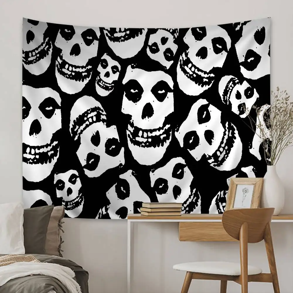 Punk Band T-The M-Misfits Hanging Bohemian Tapestry Hanging Tarot Hippie Wall Rugs Dorm Japanese Tapestry