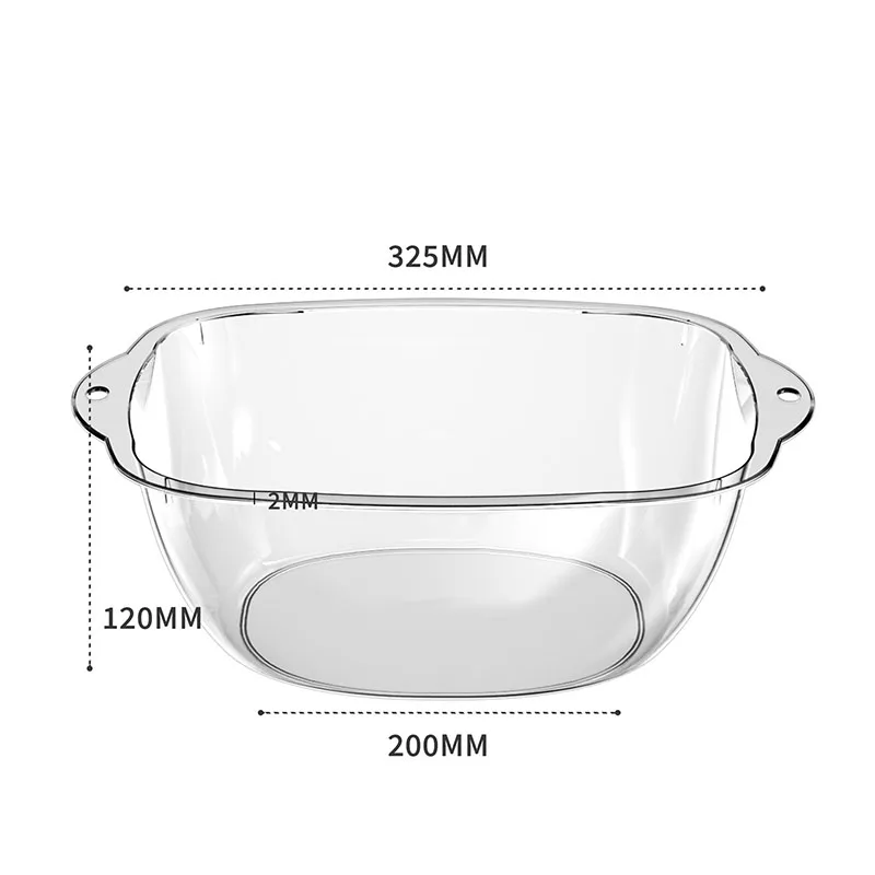 Washstand Transparent Thickened Washbasin Household Large Plastic Wash Basin Dormitory Student Washbasin Baby Foot Wash Basin