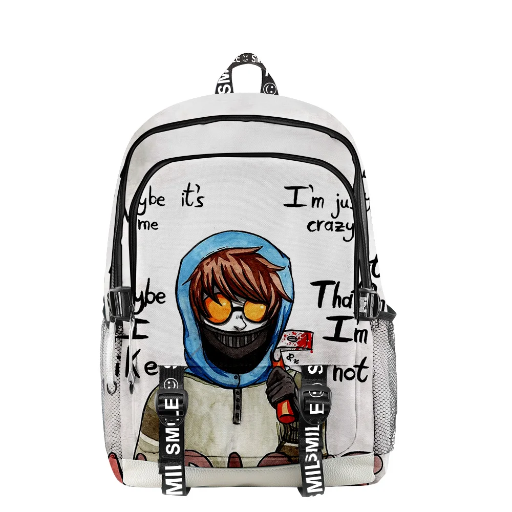 2024 3D Print Horror Creepypasta Men Women Backpack Oxford School Bag Fashion Style Teenager Girl Child Bag Travel Backpack