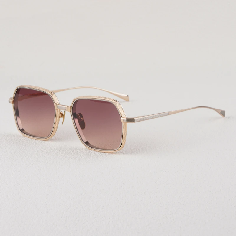 

Alloy Square Gold Classical Sunglasses for Men and Women High Quality Brsnd Designer Optical Prescription Outdoor Eyeglasses