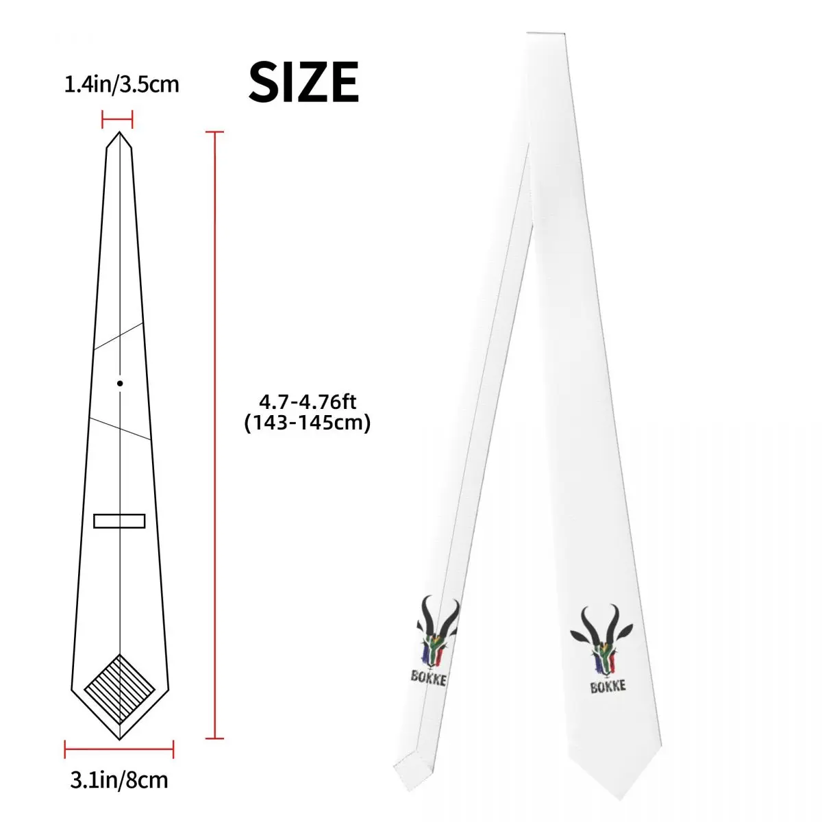 Bokke Springboks Rugby World Champs галстук для мужчин шелковый полиэстер тонкие галстуки костюмы для вечеринок галстук классический Gravatas