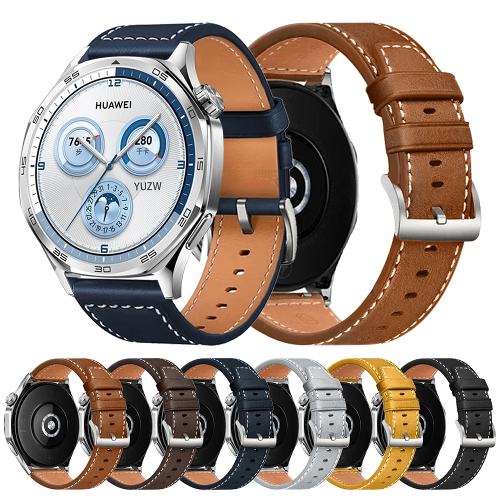 20 مللي متر 22 مللي متر حزام من الجلد لساعة هواوي 5 4 برو GT 3 GT2 برو 42 مللي متر براعم الفرقة ساعة GT 5 4 46 مللي متر استبدال سوار إكسسوارات