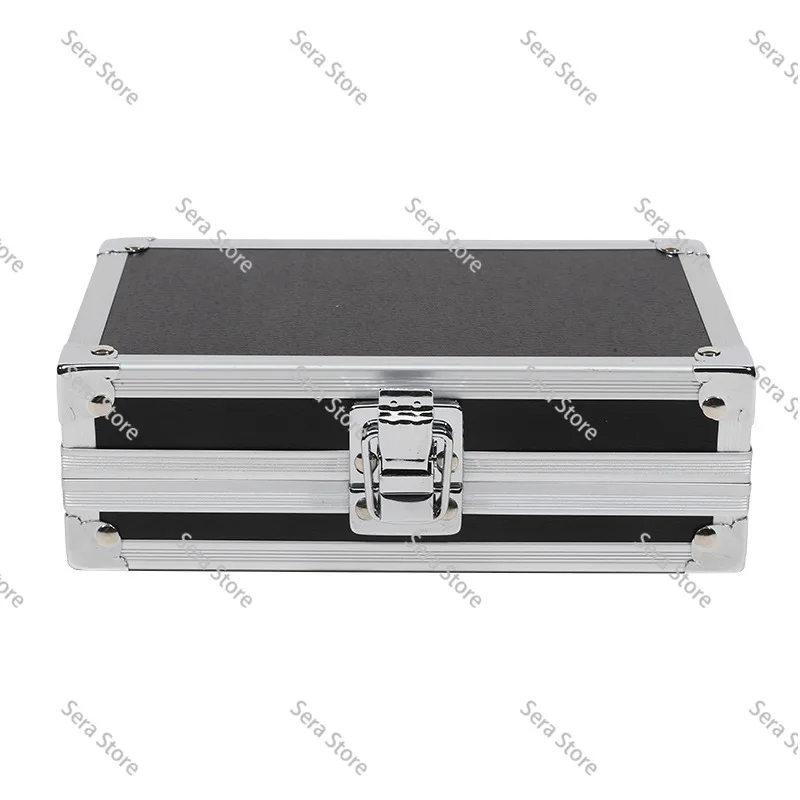 Empty Aluminum Instrument Carrying Case Portable Hardware Tool Storage Box With Lock Latch