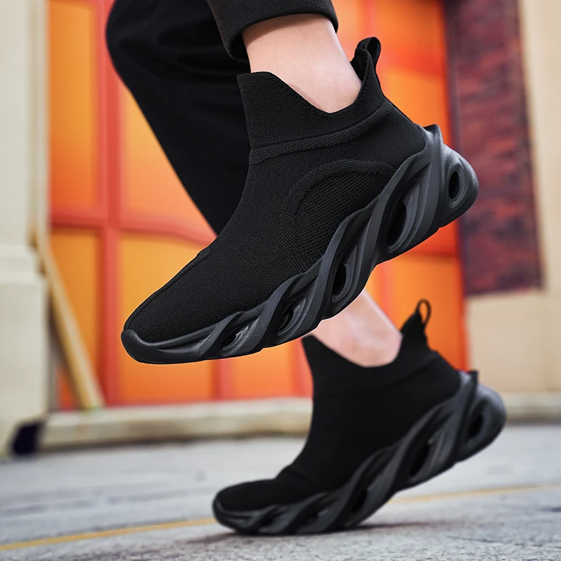 

YRZL Men's Shoes Male Sneakers Casual Trainer Race Breathable Man Running Sports Shoe Men Loafers Man Socks Shoes Mens Sneakers