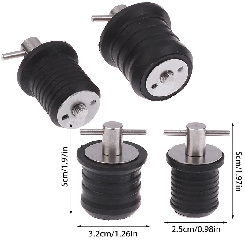 

25 мм/32 мм сливная пробка с Т-образной ручкой, поворотная сливная пробка для морских лодок, резиновые пробки с ручкой из нержавеющей стали, аксессуары для лодок