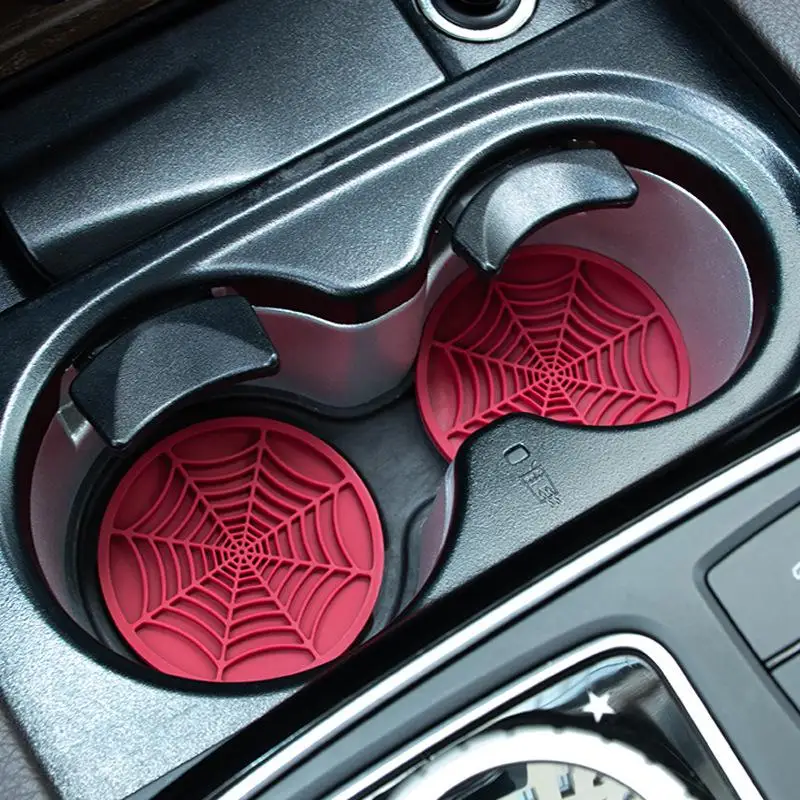 2Pcs Anti-Slip Coaster Silicone Gel Drink Holder Pad For Car Stable Food Grade Universal Auto Cup Holder Coaster Silent Cup Pad