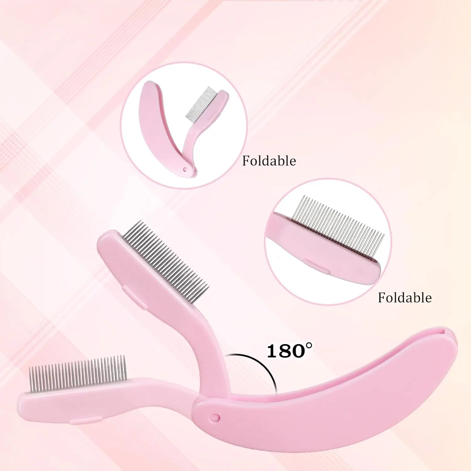 Peines de pestañas plegables, separador de pestañas portátil y herramienta de máscara, aplicación sin enredos para viajes (salón y uso doméstico), 2 uds.