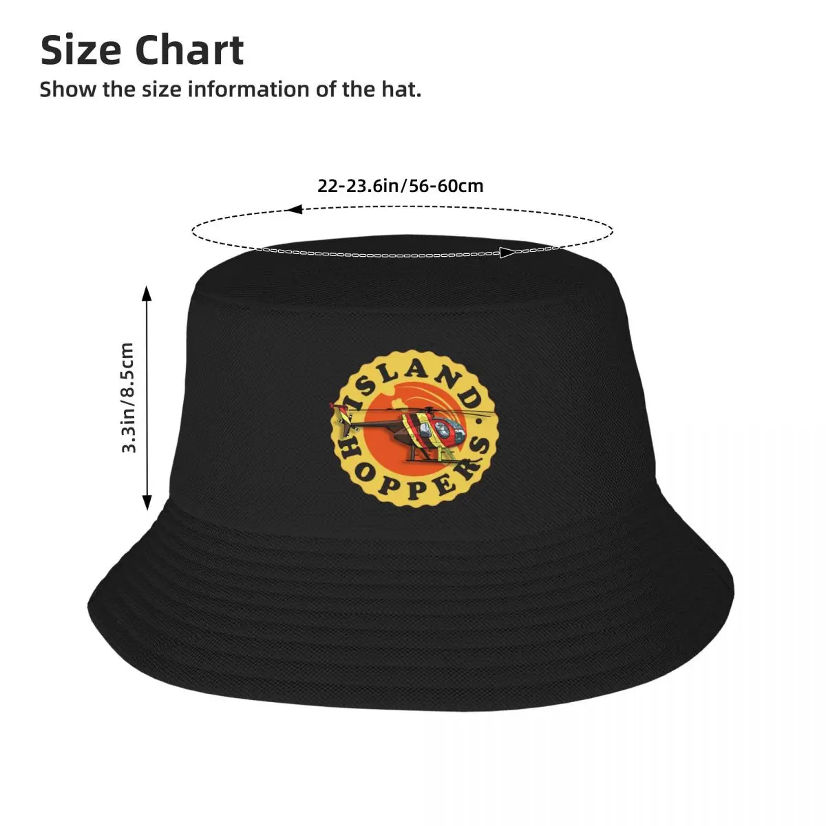 Island Hoppers Magnum PI Bucket Hat Panama Hat Children Bob Hats Reversible Fisherman Hats Summer Beach Fishing Unisex Caps