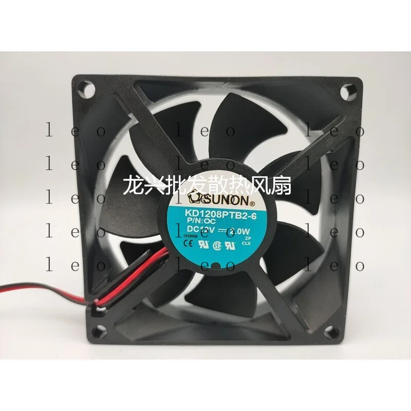 EE  1 PCS    Fan KD1208PTB2-6 DC 12V 2.0W 8025 8CM 2 Wire chassis  cooling fan #A6-4